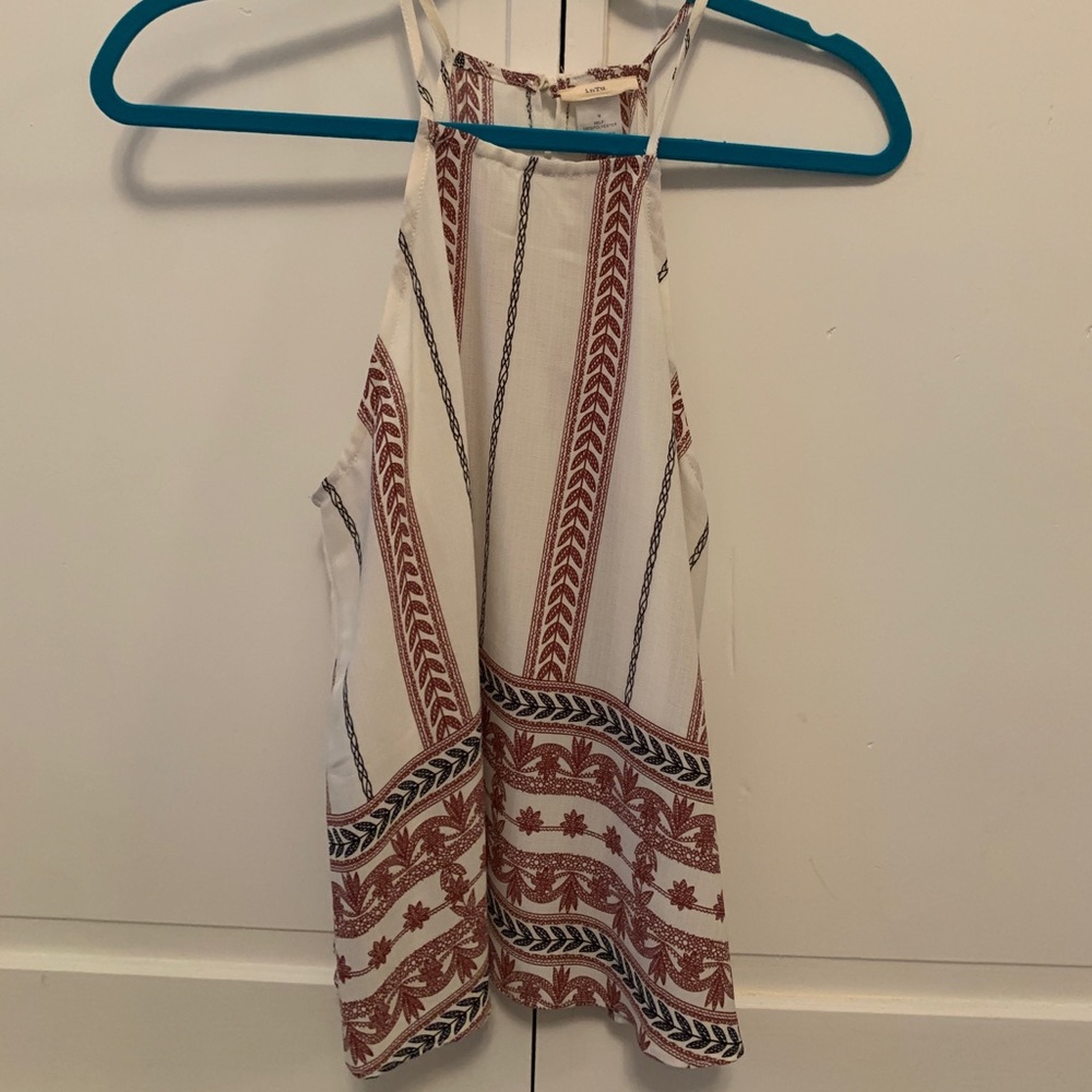 inTu aztec pattern halter tank top